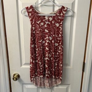 LOFT Red and White High Low tank